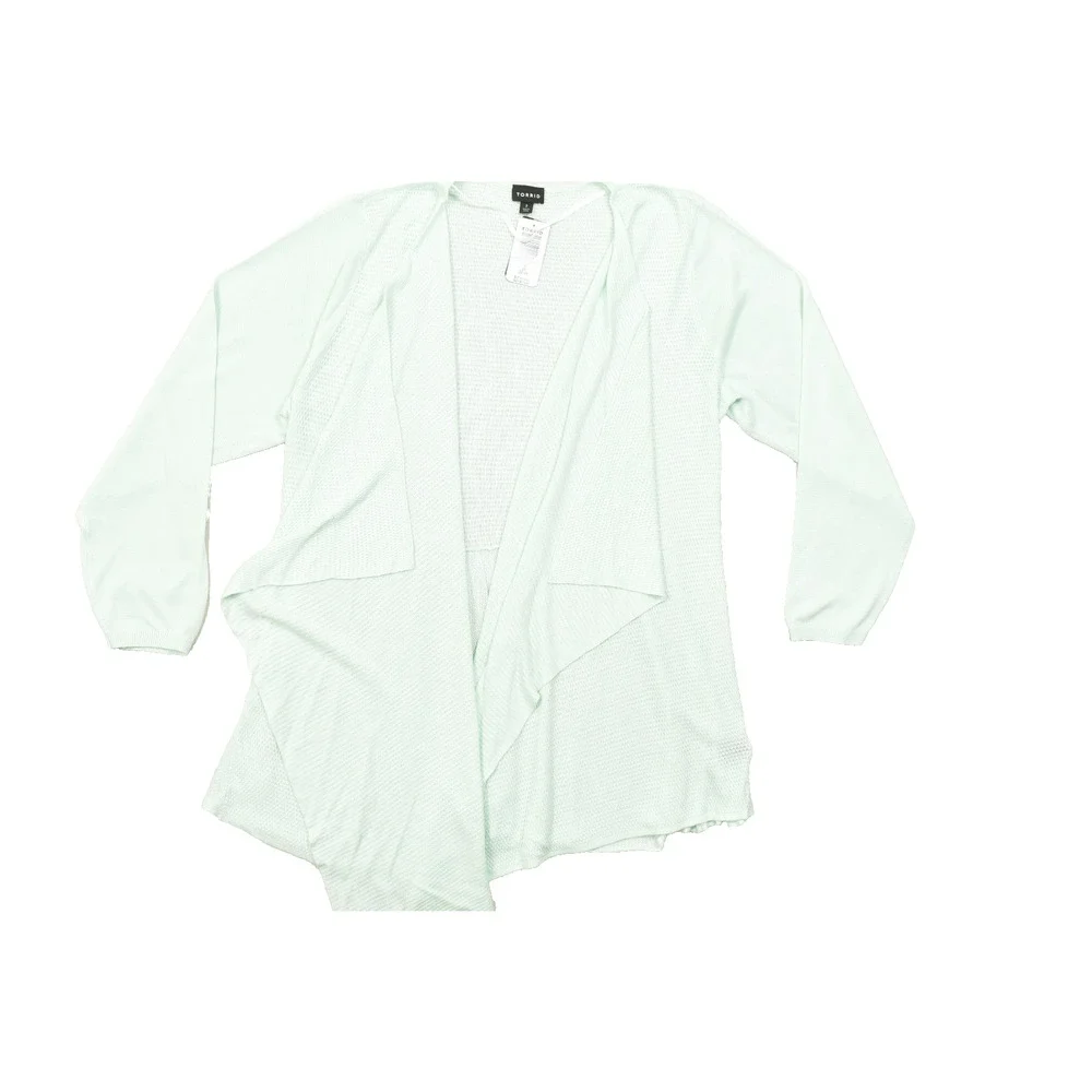 Torrid NWT Moonlight Jade Green Open Front Drape Cardigan Sweater Size 3 3X 22-2 - Picture 1 of 8